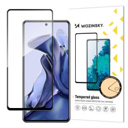   Wozinsky Xiaomi 11T/11T Pro Glass Screen 5D Full Glue teljes kijelzős edzett üvegfólia (tempered glass), 9H keménységű, tokbarát, fekete