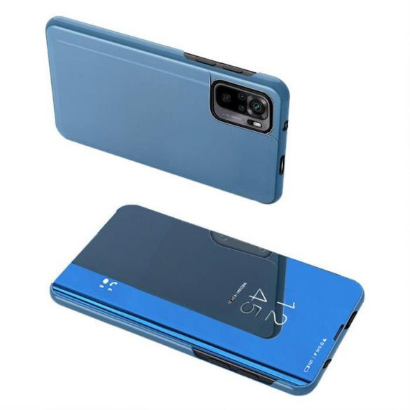 Clear View Case cover for Xiaomi Redmi Note 10/Note 10S oldalra nyíló tok, kék