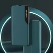 Eco Leather View Case Xiaomi Redmi Note 10/Note 10S oldalra nyíló tok, sötétzöld