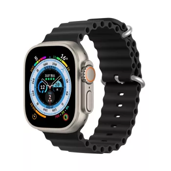   Dux Ducis óraszíj Apple Watch 2/3/4/5/6/7/8/9/SE, 42/44/45mm óraszíj, fekete
