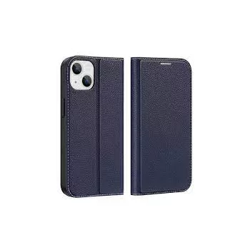 Dux Ducis Skin X2 iPhone 14 oldalra nyíló tok sötétkék
