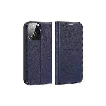   Dux Ducis Skin X2 iPhone 14 Pro oldalra nyíló hátlap, tok, sötétkék