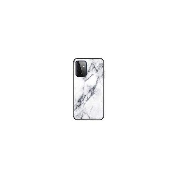 Wozinsky Marble cover Samsung Galaxy A22 5G márvány mintás hátlap, tok, fehér