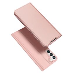   Dux Ducis Skin Pro Samsung Galaxy S22 oldalra nyíló tok, rózsaszín