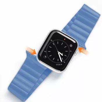   Dux Ducis Magnetic óraszíj Apple Watch 2/3/4/5/6/7/SE, 42/44/45mm mágneses óraszíj, kék