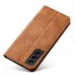 Magnet Fancy Case Samsung Galaxy S22 Plus oldalra nyíló tok, barna
