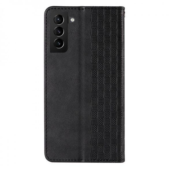 Magnet Strap Case Samsung Galaxy S22 Plus oldalra nyíló tok, fekete