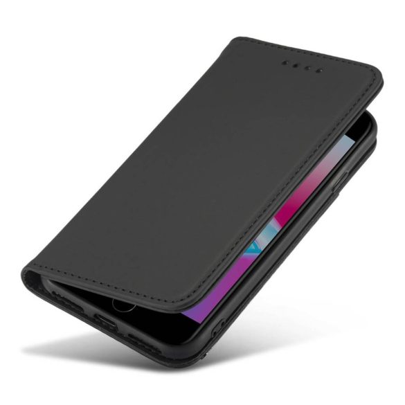 Magnet Card Case iPhone 7/8/SE (2020/2022) oldalra nyíló tok, fekete