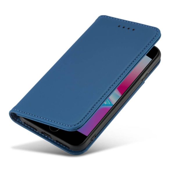Magnet Card Case iPhone 7/8/SE (2020/2022) oldalra nyíló tok, sötétkék