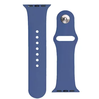   Silicone óraszíj Apple Watch 2/3/4/5/6/7/8/9/SE, 38/40/41mm szilikon óraszíj, sötétkék