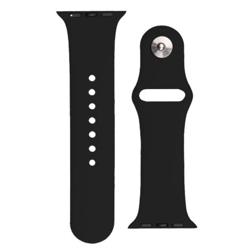 Silicone óraszíj Apple Watch 2/3/4/5/6/7/8/9/SE, 42/44/45mm szilikon óraszíj, fekete