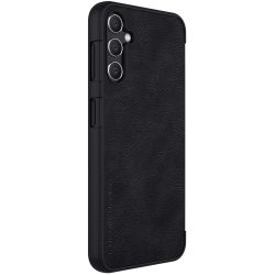   Nillkin Qin Leather Leather Case A14 4G / Galaxy A14 5G oldalra nyíló hátlap, tok, fekete