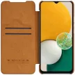 Nillkin Qin Leather Leather Case A14 4G / Galaxy A14 5G oldalra nyíló hátlap, tok, barna