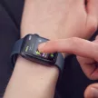 Wozinsky Apple Watch 4/5/6/SE (44mm) Hybrid Glass teljes kijelzős edzett üvegfólia (tempered glass), 9H keménységű, fekete
