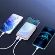 Joyroom JR-W020 PD 3.0 & QC 3.0 Power Bank and Qi Wireless Charger, MagSafe kompatibilis, 10000 mAh, 15W hordozható külső akkumulátor és vezeték nélküli Qi töltő, fekete