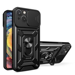   Hybrid Armor Camshield Case iPhone 14 ütésálló hátlap, tok, fekete
