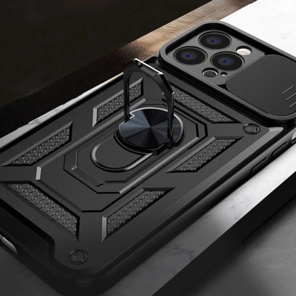 Hybrid Armor Camshield Case iPhone 14 ütésálló hátlap, tok, rozé arany