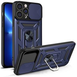   Hybrid Armor Camshield Case iPhone 13 Pro ütésálló hátlap, tok, sötétkék