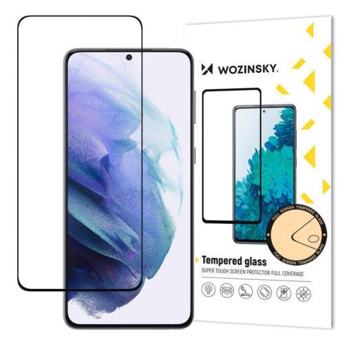 Wozinsky Samsung Galaxy S23 Glass Screen 5D Full Glue teljes kijelzős edzett üvegfólia, 9H keménységű, fekete
