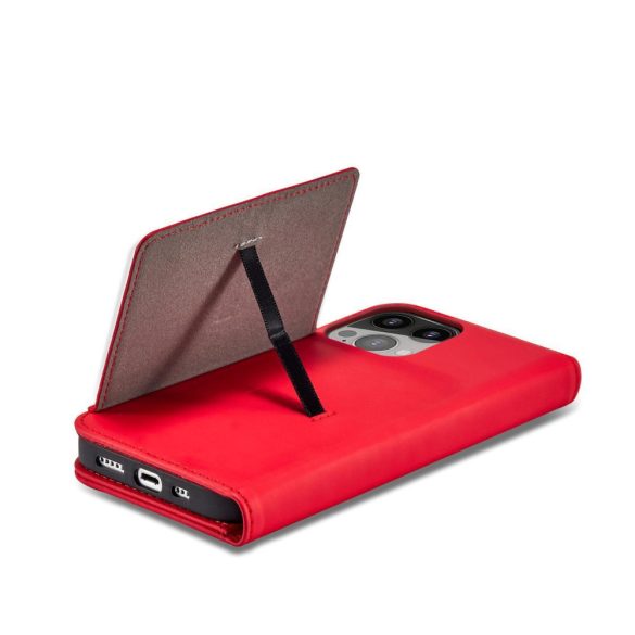 Magnet Card Case Samsung Galaxy S23 Ultra oldalra nyíló hátlap, tok, piros