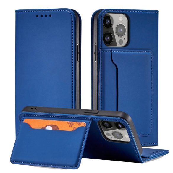 Magnet Card Case Samsung Galaxy A34 5G oldalra nyíló tok, sötétkék