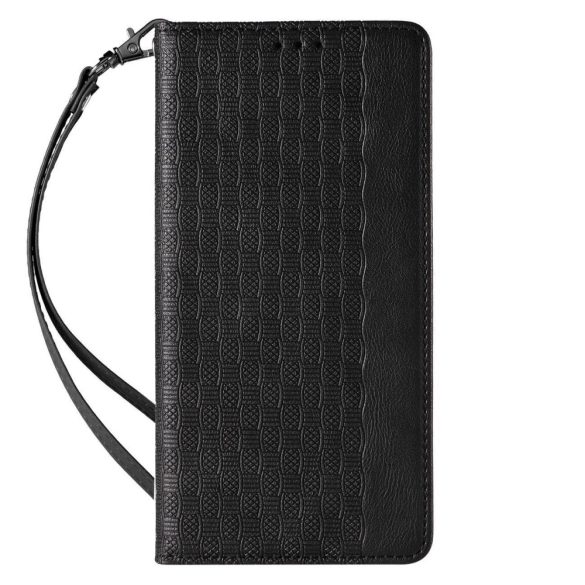 Magnet Strap Case Samsung Galaxy A34 5G oldalra nyíló tok, fekete