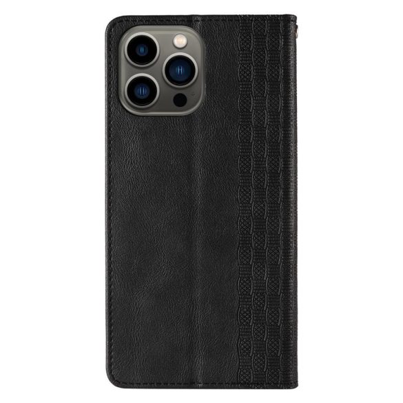 Magnet Strap Case Samsung Galaxy A34 5G oldalra nyíló tok, fekete