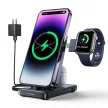 Joyroom JR-WQS02 4in1 dokkoló töltőállomás, iPhone Airpods, Apple Watch készülékekhez 4in1, összecsukható, fekete