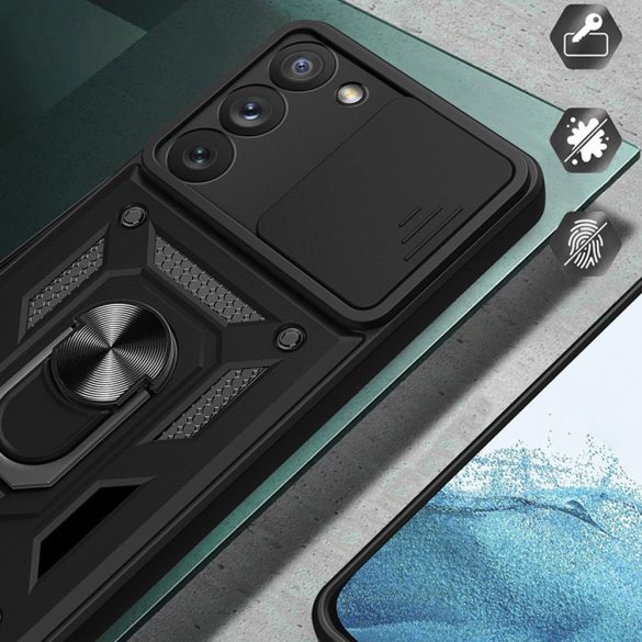 Hybrid Armor Camshield Case Samsung Galaxy A34 5G ütésálló hátlap, tok, rózsaszín