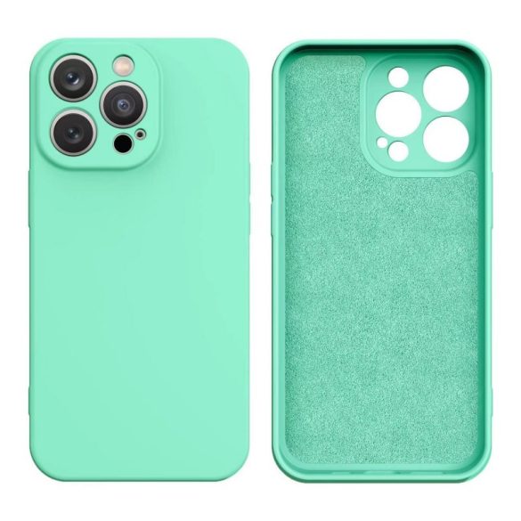 Silicone case Samsung Galaxy A14 4G/A14 5G hátlap, tok, menta zöld