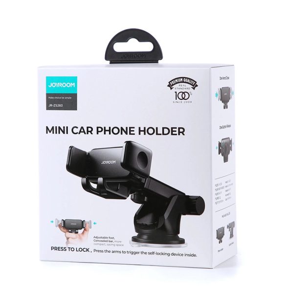 Joyroom Car Dashboard Smartphone Holder autós telefontartó műszerfalra, szélvédőre, fekete