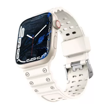   Triple Protection óraszíj Apple Watch 1/2/3/4/5/6/7/8/9/SE/Ultra, 42/44/45/49mm óraszíj, bézs