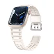 Triple Protection óraszíj Apple Watch 1/2/3/4/5/6/7/8/9/SE/Ultra, 42/44/45/49mm óraszíj, bézs