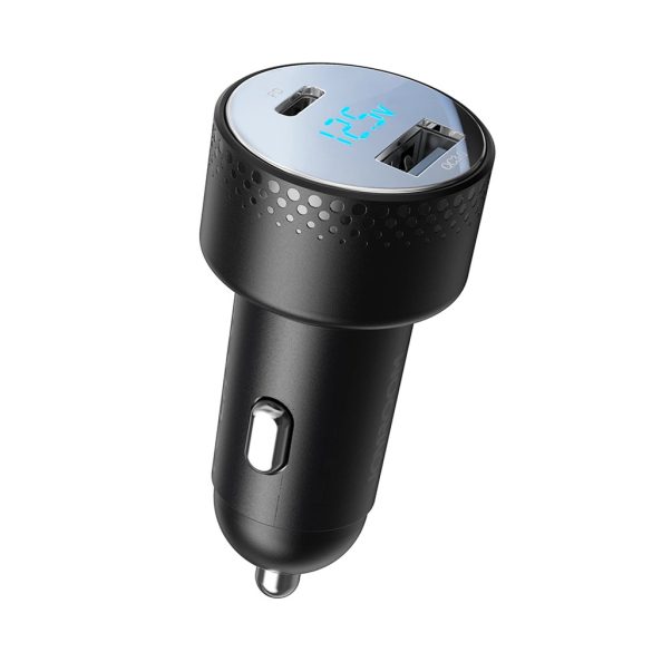 Joyroom JR-CCD01 Car Charger autós szivargyújtó, USB-A/USB-C, PD, QC 3.0, 53W, fekete