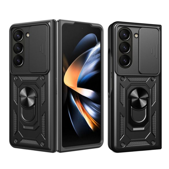 Hybrid Armor Camshield Case Samsung Galaxy Z Fold 5 ütésálló hátlap, tok, fekete