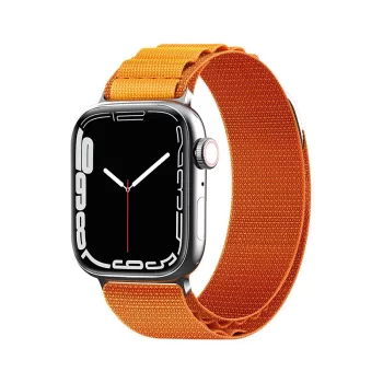   Alpine óraszíj Apple Watch 1/2/3/4/5/6/7/8/SE/SE2/Ultra, 42/44/45/49mm óraszíj, narancssárga