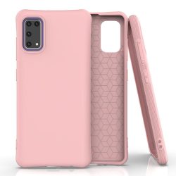   Soft Color Flexible Case Samsung Galaxy A41 hátlap, tok, rózsaszín