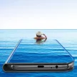 Clear View Case cover Samsung Galaxy A20s oldalra nyíló tok, fekete