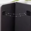Clear View Case cover Samsung Galaxy A20s oldalra nyíló tok, fekete