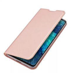   Dux Ducis Skin Pro iPhone 14 Pro oldalra nyíló tok, rozé arany