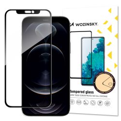   WozinskyiPhone 13/13 Pro 5D Full Glue teljes kijelzős edzett üvegfólia (tempered glass) 9H keménységű, tokbarát, fekete