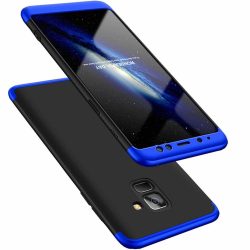   Full Body Case 360 Samsung Galaxy A8 (2018) A530 hátlap, tok, fekete-kék