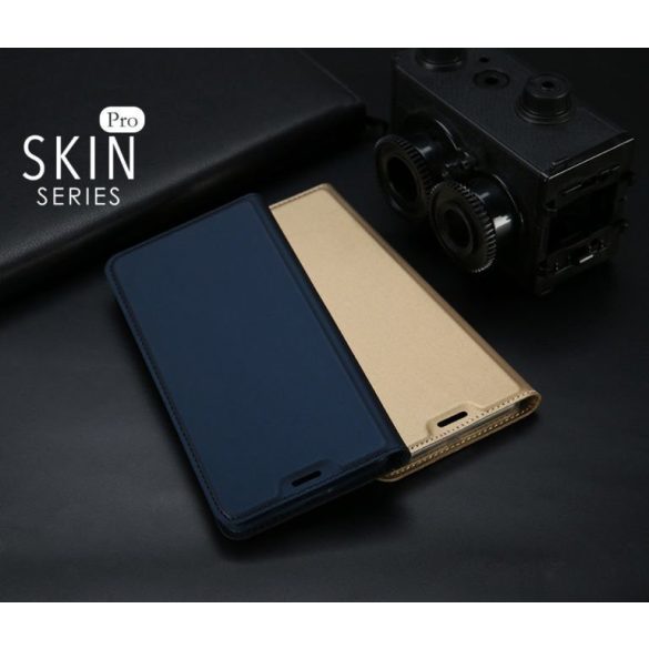 Dux Ducis Skin X Samsung Galaxy A51 5G oldalra nyíló tok, sötétkék