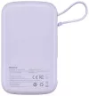 Baseus PPQD020105 Qpow Power Bank, hordozható külső akkumulátor USB/USB-C/Lightning, USB-C kábellel, 10000 mAh, 22.5W, lila