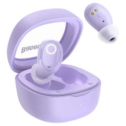   Baseus Bowie WM02 Bluetooth 5.3 Earphone, Headset, vezeték nélküli töltés funkcióval, lila