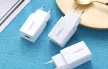 Foneng K210 Fast Charger USB-A hálózati töltő adapter USB-C kábellel, gyorstöltő, 2.1A, fehér