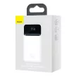 Baseus PPCX010202 Magnetic Bracket Power Bank and Wireless Charger, 10000 mAh, 20W hordozható külső akkumulátor és vezeték nélküli Qi és Magsafe töltő, USB-C/USB-C kábellel, fehér