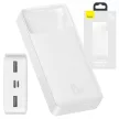 Baseus PPBD050102 Bipow PD Power Bank, hordozható külső akkumulátor 2xUSB/USB-C/micro USB, 20000 mAh, 15W, fehér