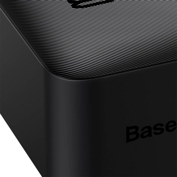 Baseus PPBD050201 Bipow PD Power Bank, hordozható külső akkumulátor 2xUSB/USB-C/micro USB, 30000 mAh, 15W, fekete