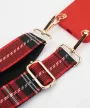 Iphoria iPhone 12/12 Pro Soft Touch Tartan Strap nyakba akasztós hátlap, tok, piros